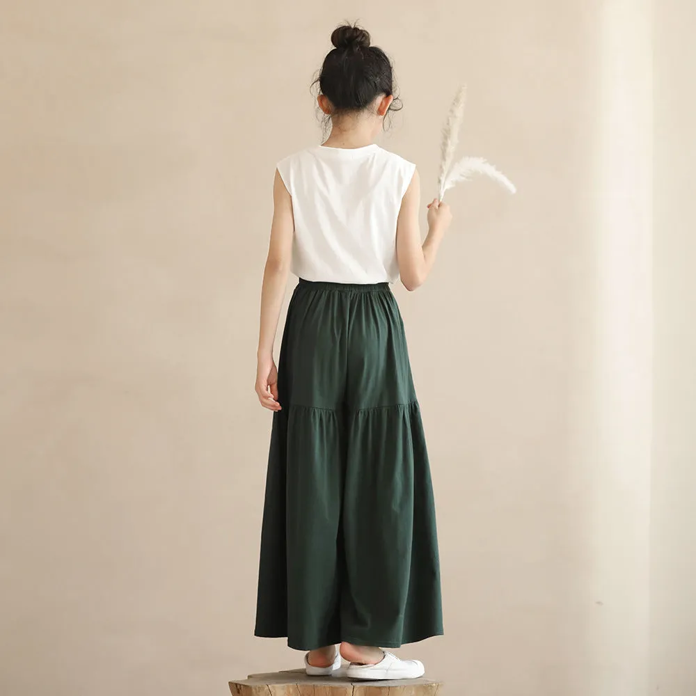 日系 白色内搭/ 九分裙裤 White Tank Top / Palazzo Pants