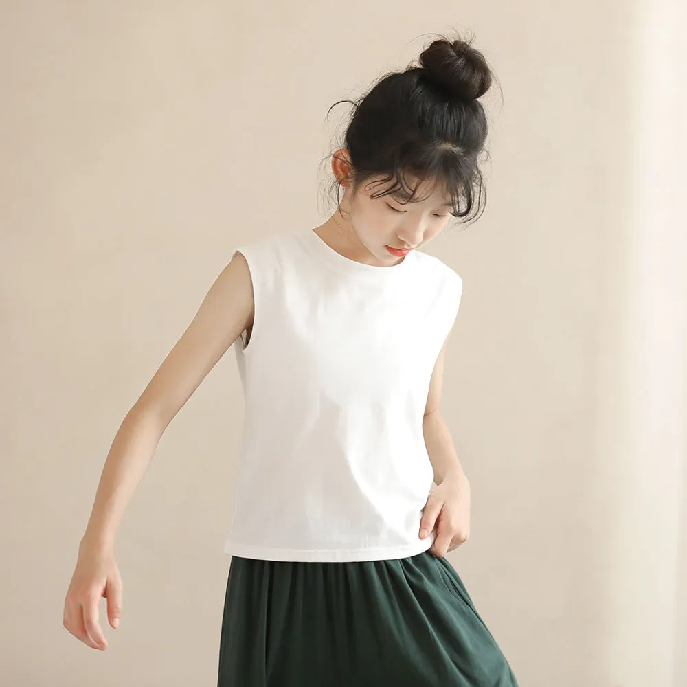 日系 白色内搭/ 九分裙裤 White Tank Top / Palazzo Pants