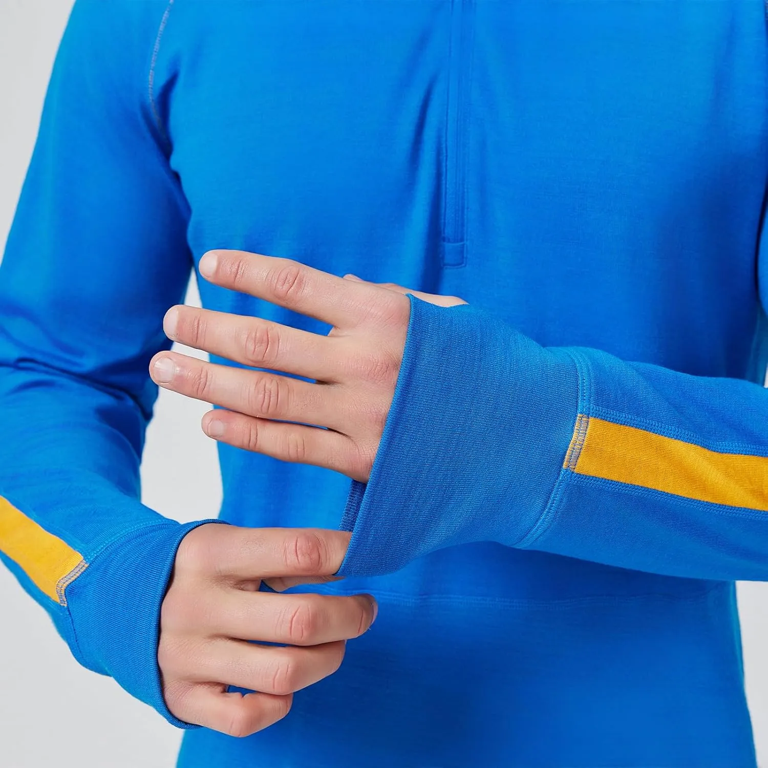 100% Merino Wool Base Layer Mens - Wool Half Zip Sweater Men - Merino Quarter Zip Wool Sweater Lite
