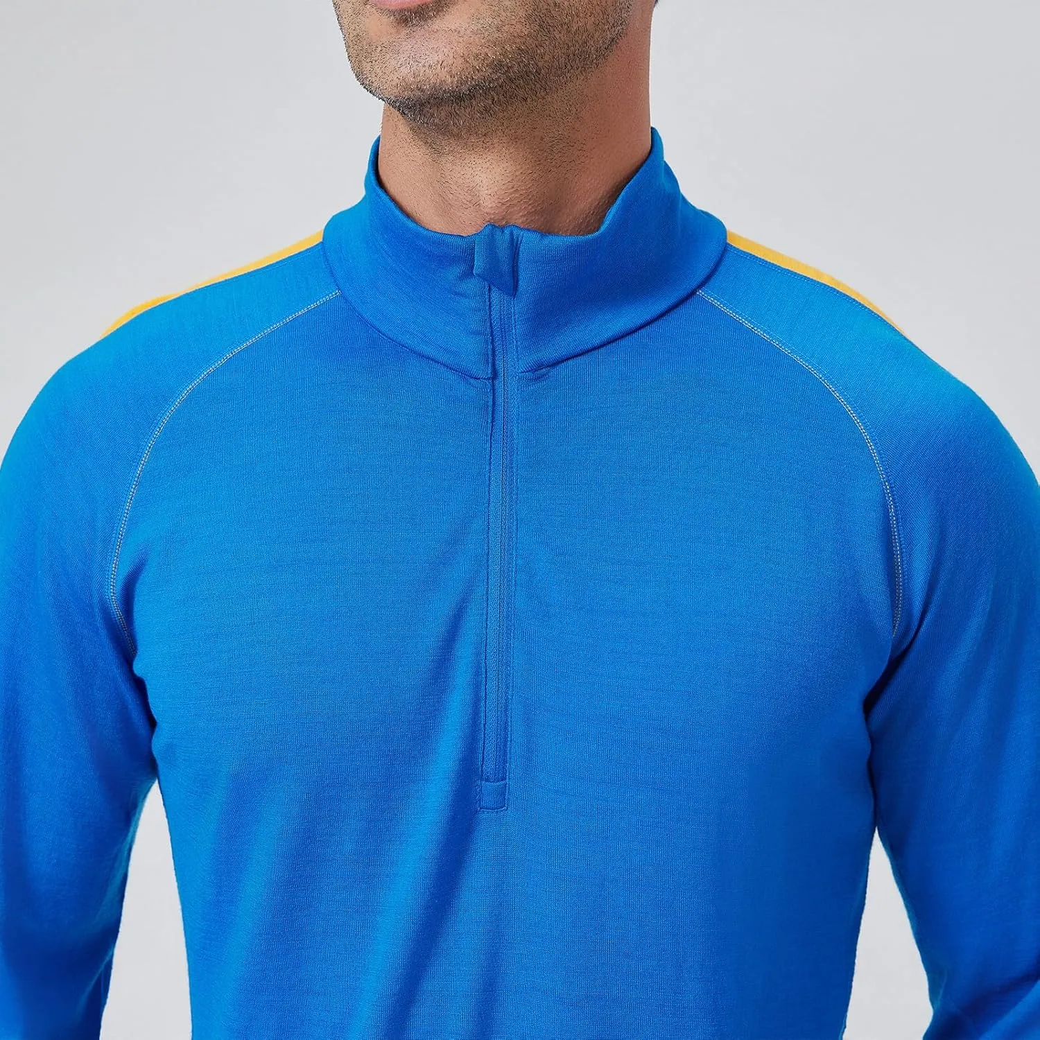 100% Merino Wool Base Layer Mens - Wool Half Zip Sweater Men - Merino Quarter Zip Wool Sweater Lite