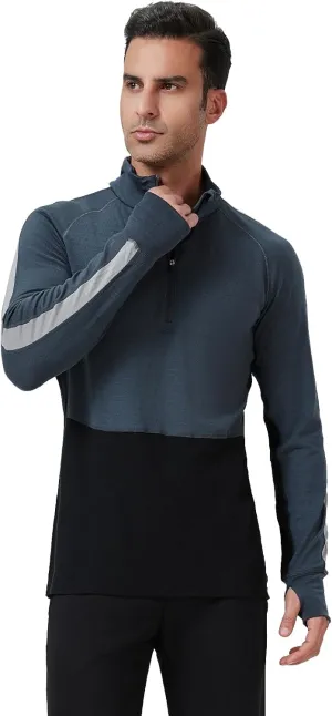 100% Merino Wool Base Layer Mens - Wool Half Zip Sweater Men - Merino Quarter Zip Wool Sweater Lite