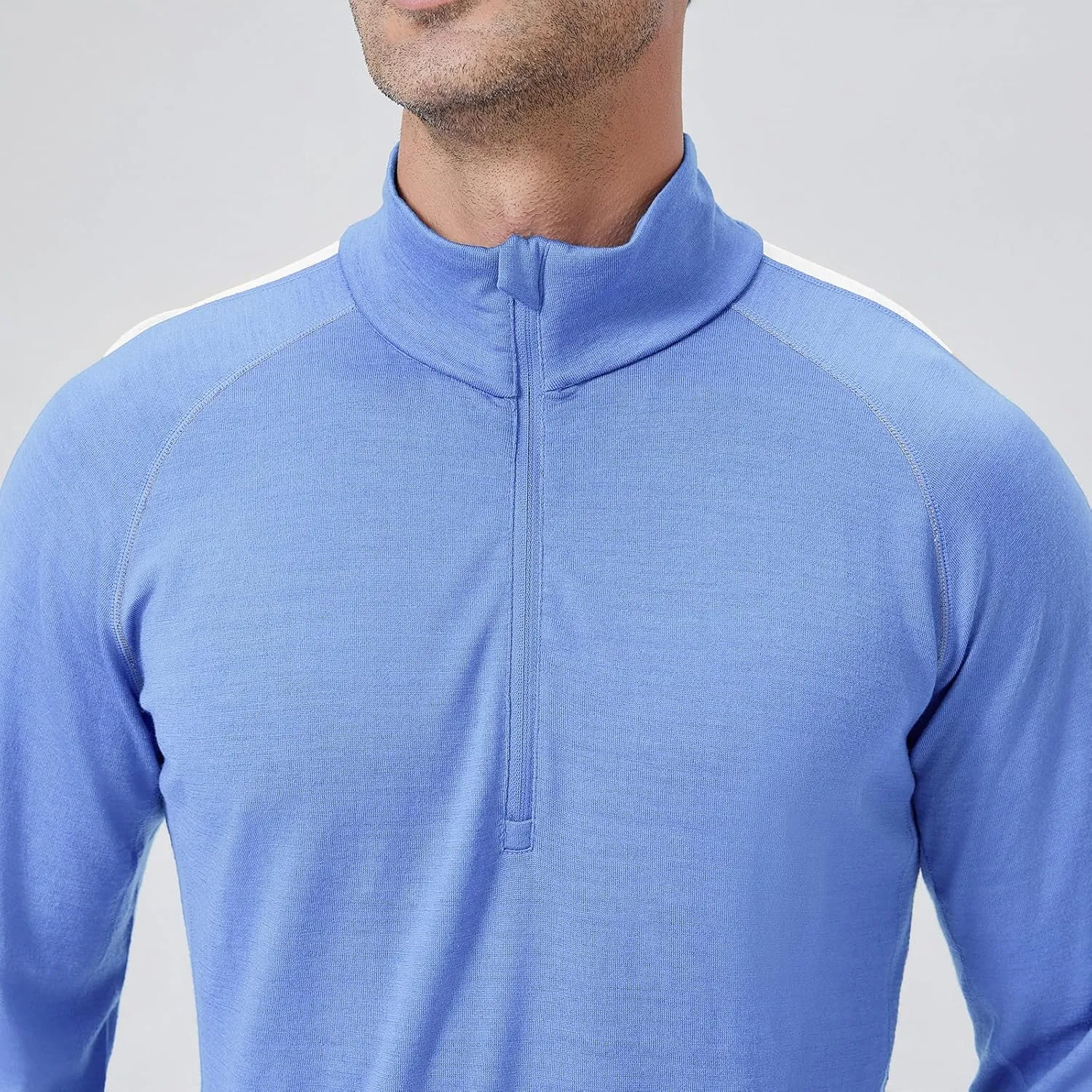 100% Merino Wool Base Layer Mens - Wool Half Zip Sweater Men - Merino Quarter Zip Wool Sweater Lite