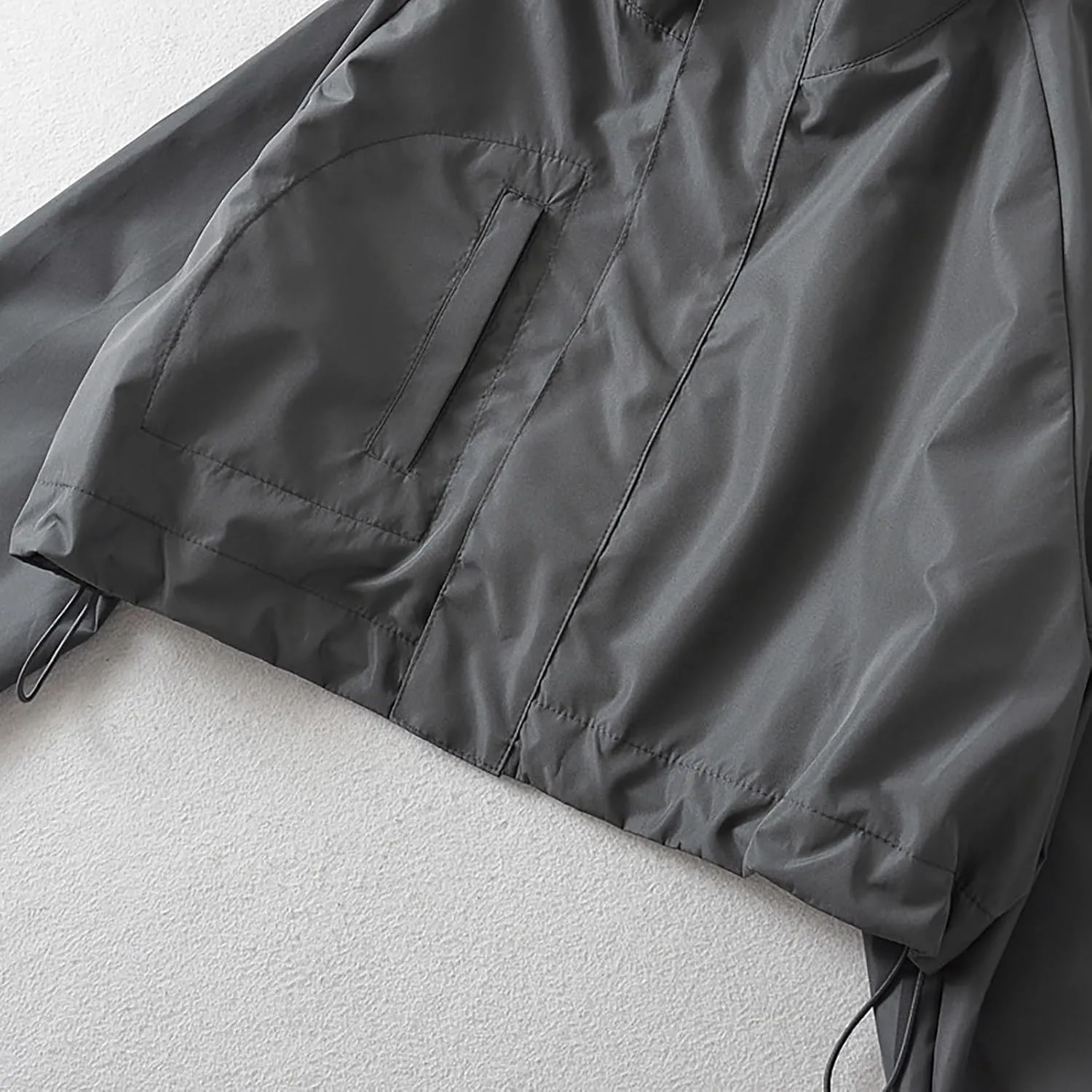 2023 Women Cropped Trench Coats Fashion Winter Windproof Windbreaker Jackets Fashion Classic Hooded Coat Trendy Outerwear