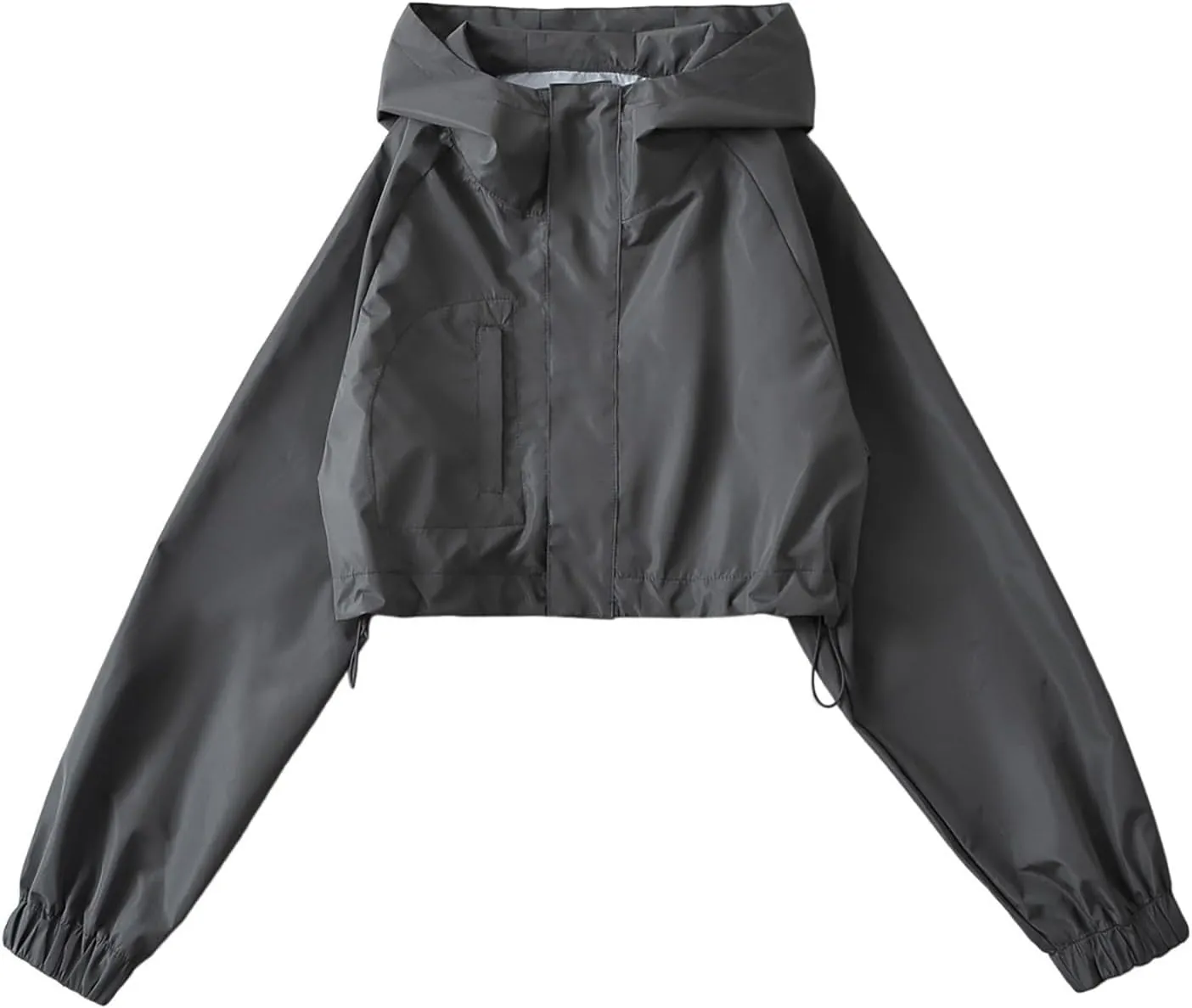2023 Women Cropped Trench Coats Fashion Winter Windproof Windbreaker Jackets Fashion Classic Hooded Coat Trendy Outerwear