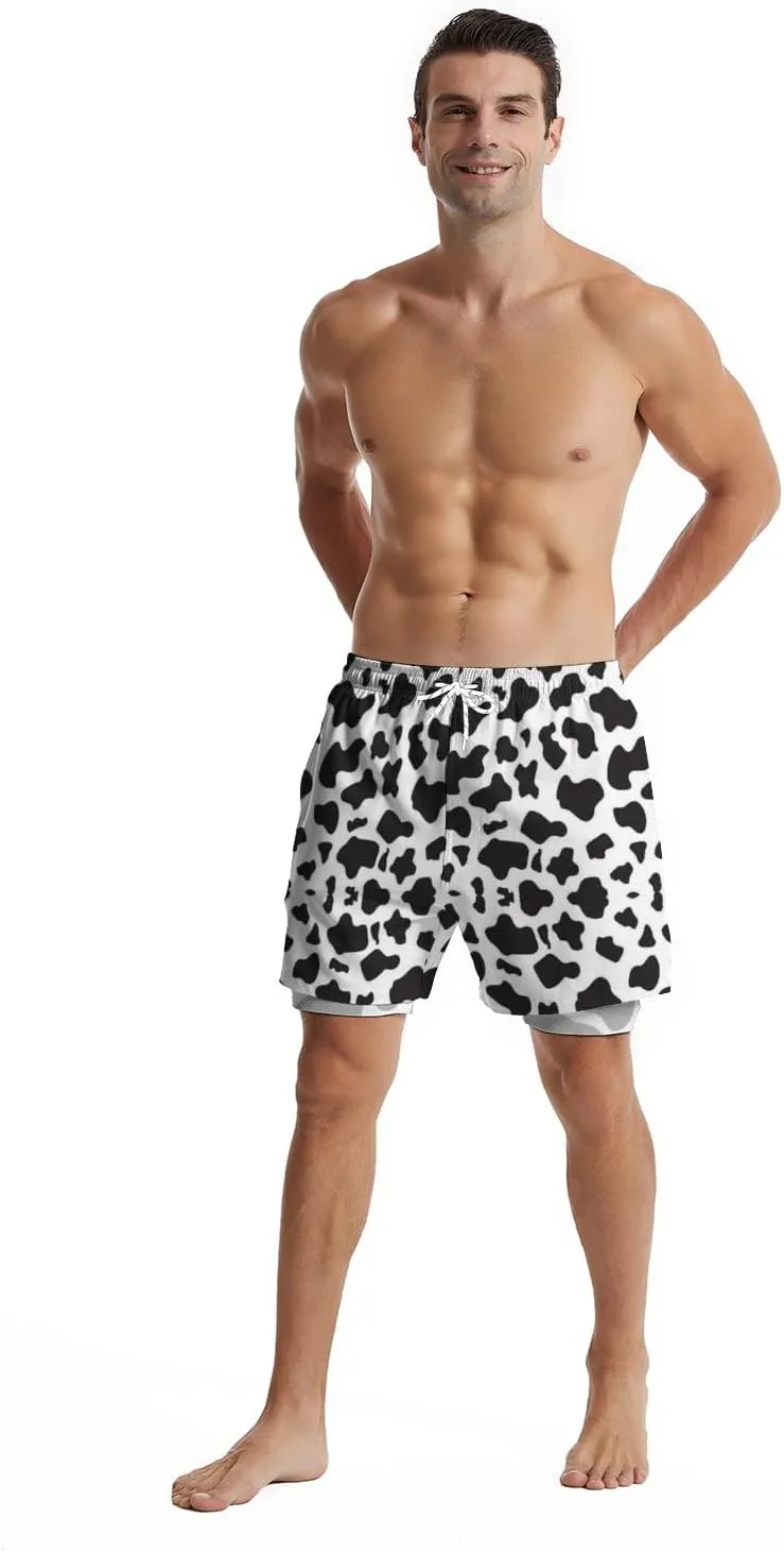 80s Shorts for Men 90s Swim Trunks Retro 80s Summer Party Shorts 90s Shorts Quick Dry Swimming Shorts with Mesh Lining