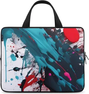 Abstract Paint Splashes Laptop Bag Durable Laptop Sleeve Water-Resistant Notebook Bag for Computer Or Tablet