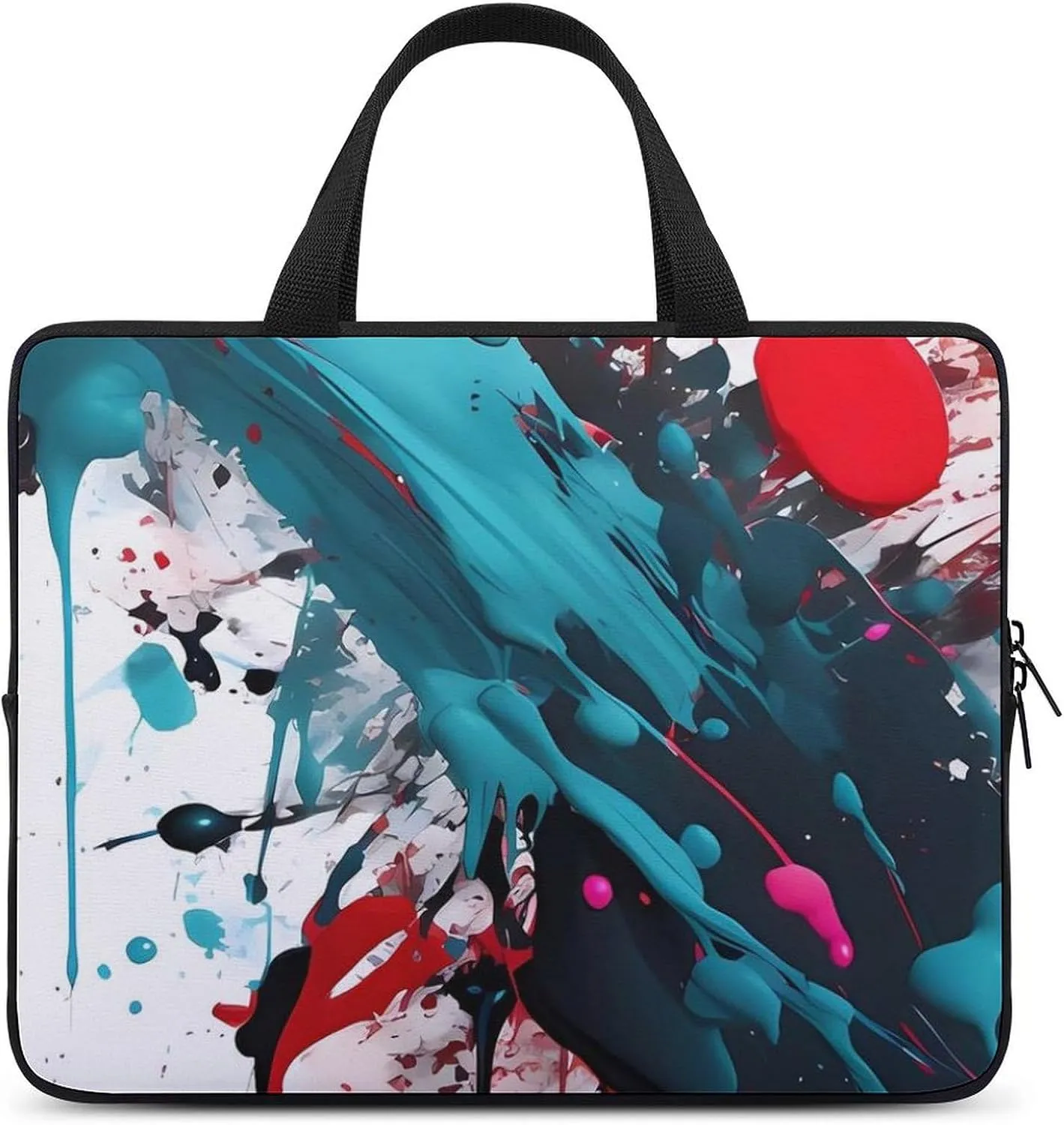 Abstract Paint Splashes Laptop Bag Durable Laptop Sleeve Water-Resistant Notebook Bag for Computer Or Tablet