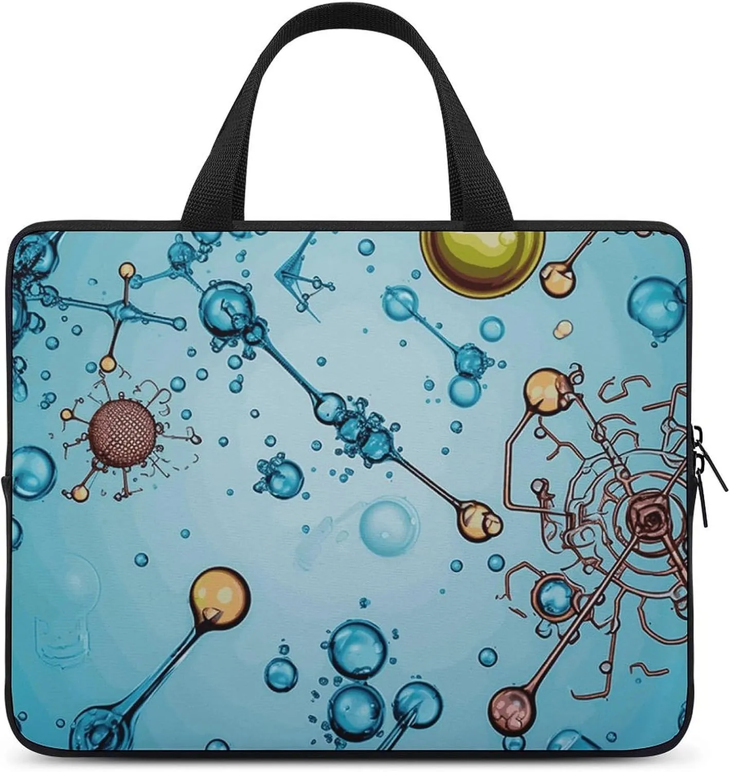 Abstraction Biology Chemistry Laptop Bag Durable Laptop Sleeve Water-Resistant Notebook Bag for Computer Or Tablet