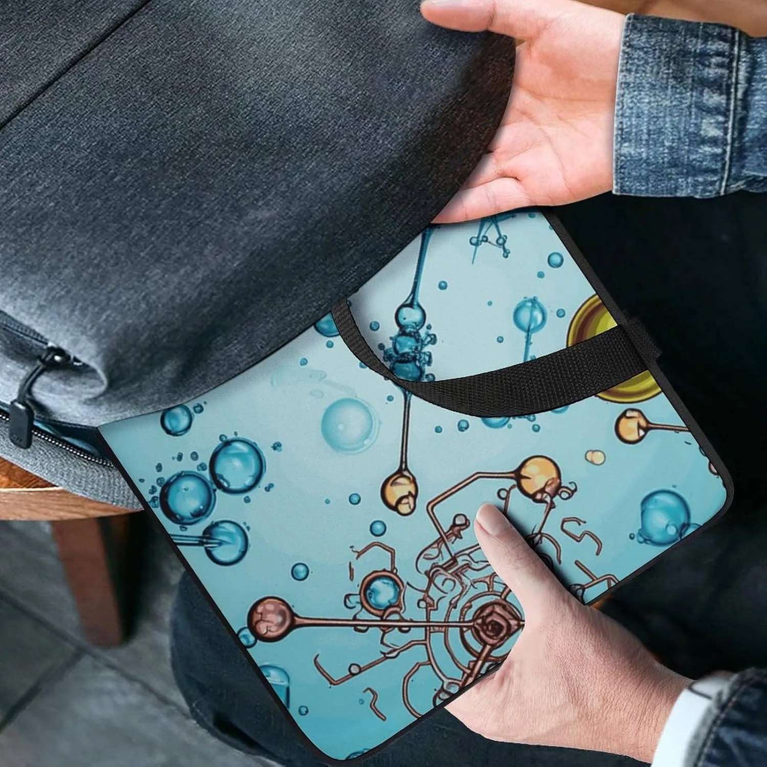 Abstraction Biology Chemistry Laptop Bag Durable Laptop Sleeve Water-Resistant Notebook Bag for Computer Or Tablet