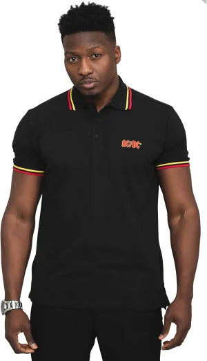 Ac/Dc Classic Voltage Band Logo Polo Shirt