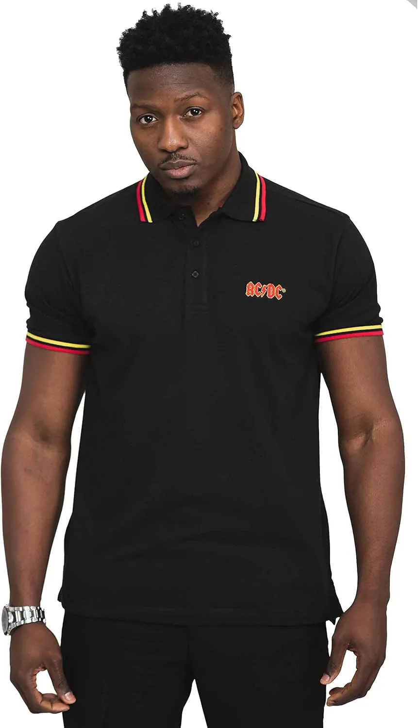 Ac/Dc Classic Voltage Band Logo Polo Shirt