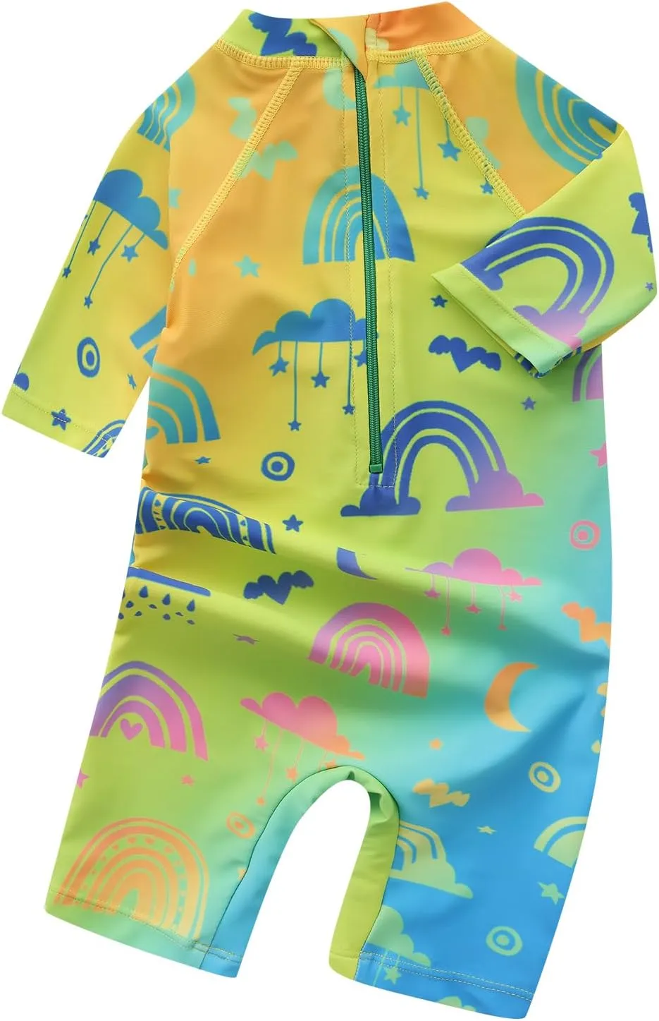 Aisyee Toddler Baby Girls Rash Guard Sunsuits for Girls One Piece Swimsuits UPF 50  Short Sleeve Bathing Suit Beachwear