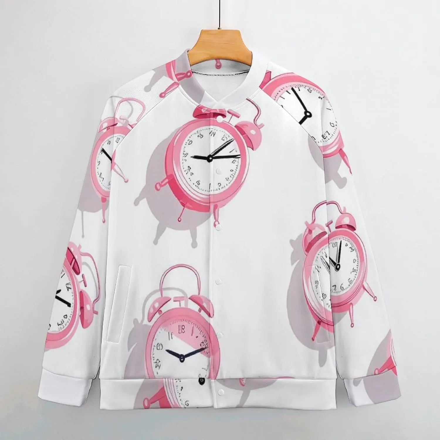 Alarm Cocks Lightweight Men's Baseball Jackets Relaxed Fit Varsity Bomber Jacket Windbreaker Coat