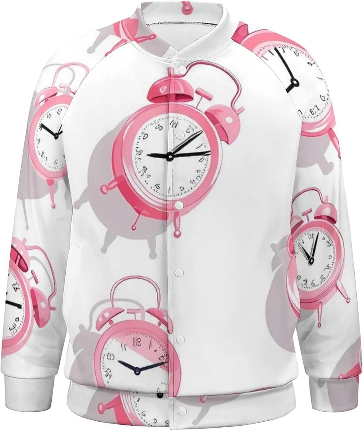 Alarm Cocks Lightweight Men's Baseball Jackets Relaxed Fit Varsity Bomber Jacket Windbreaker Coat