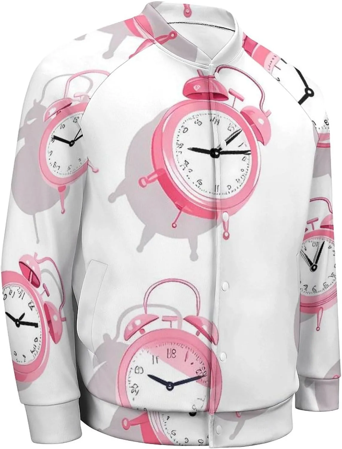 Alarm Cocks Lightweight Men's Baseball Jackets Relaxed Fit Varsity Bomber Jacket Windbreaker Coat