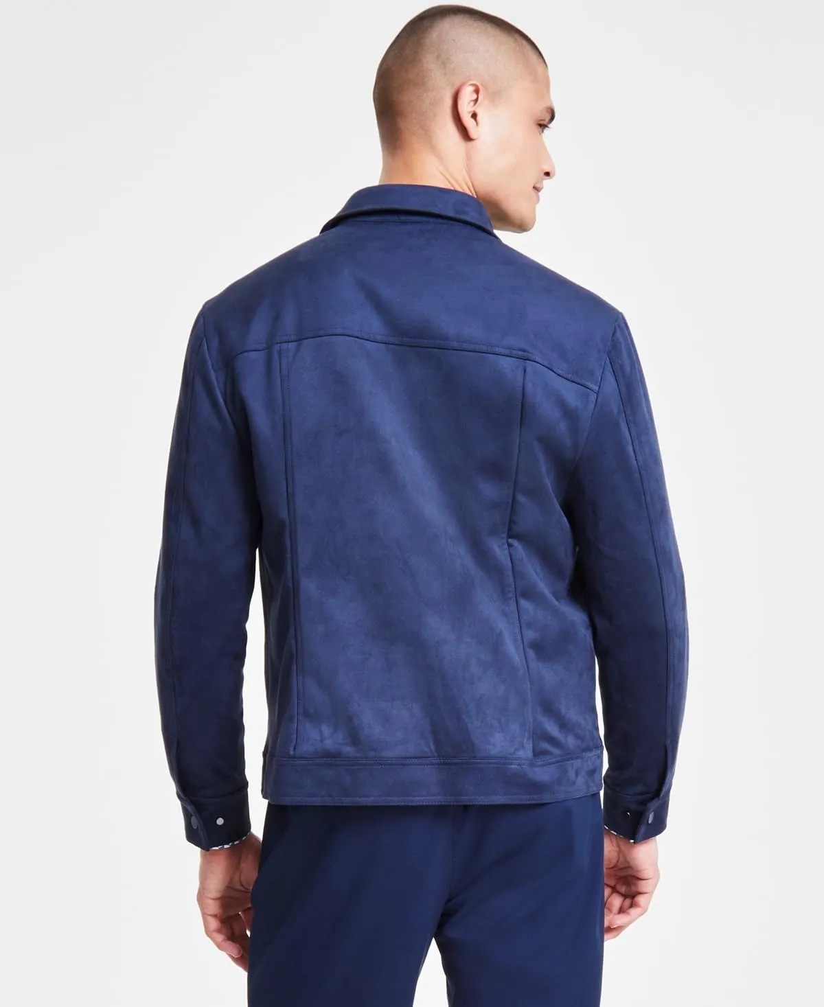 Alfani Mens Faux Suede Chore Field Jacket