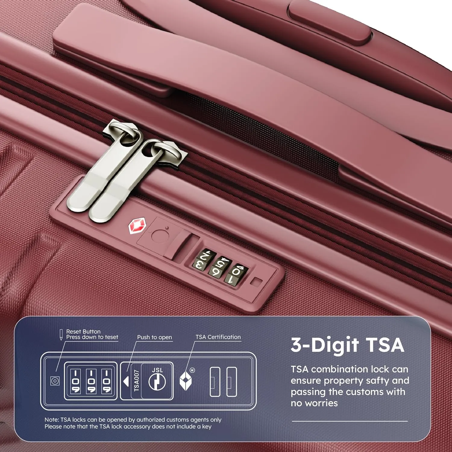ALPHA CAMP 3 Piece Expandable Luggage Set - PC ABS Durable Hard Shell Suitcase with Spinner Wheels & TSA Lock,20-inch, 24-inch, 28-inch Luggage for Business,TravelRuby