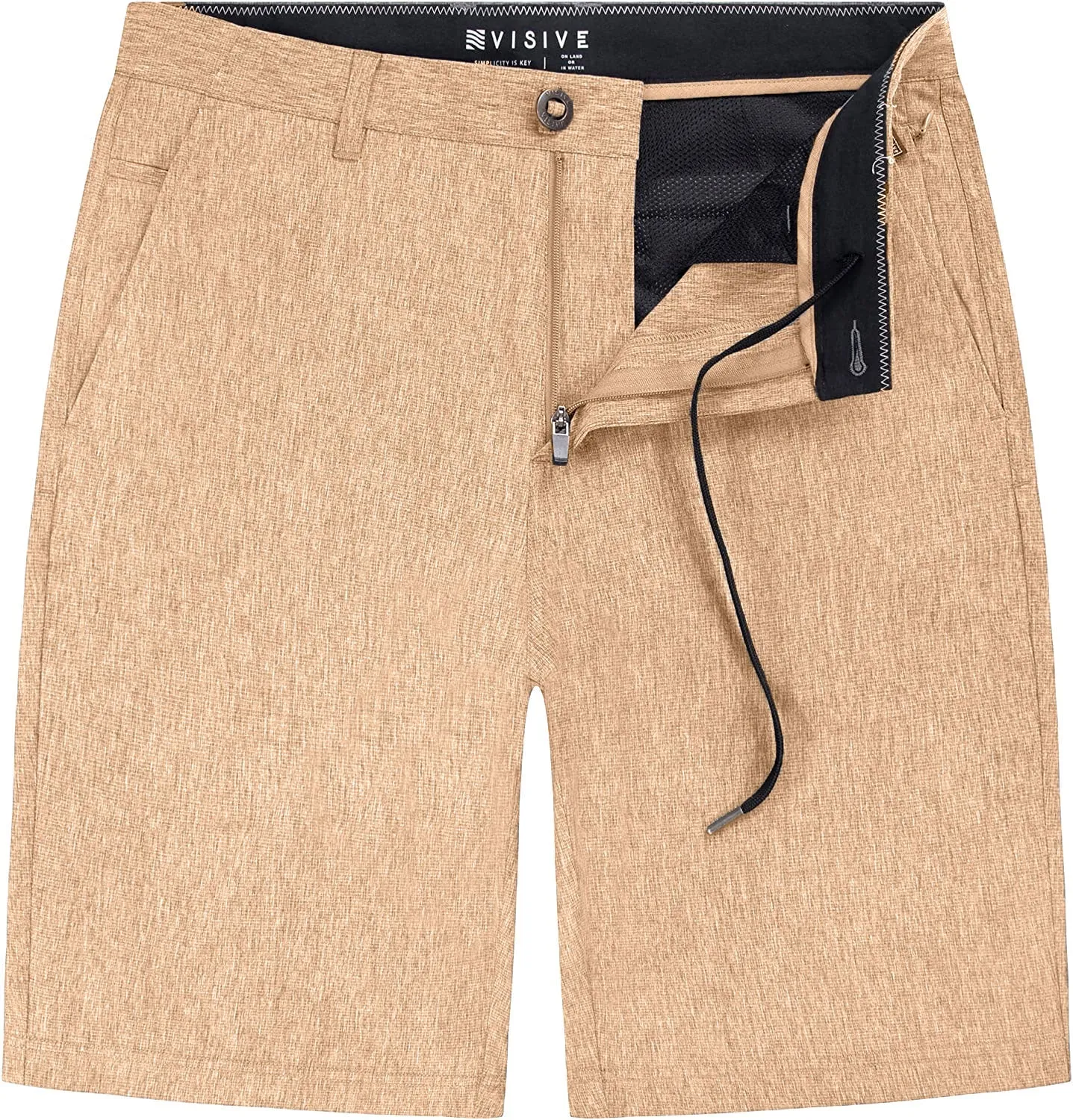 Alpha Mens Hybrid Shorts - Yarn Dye Black