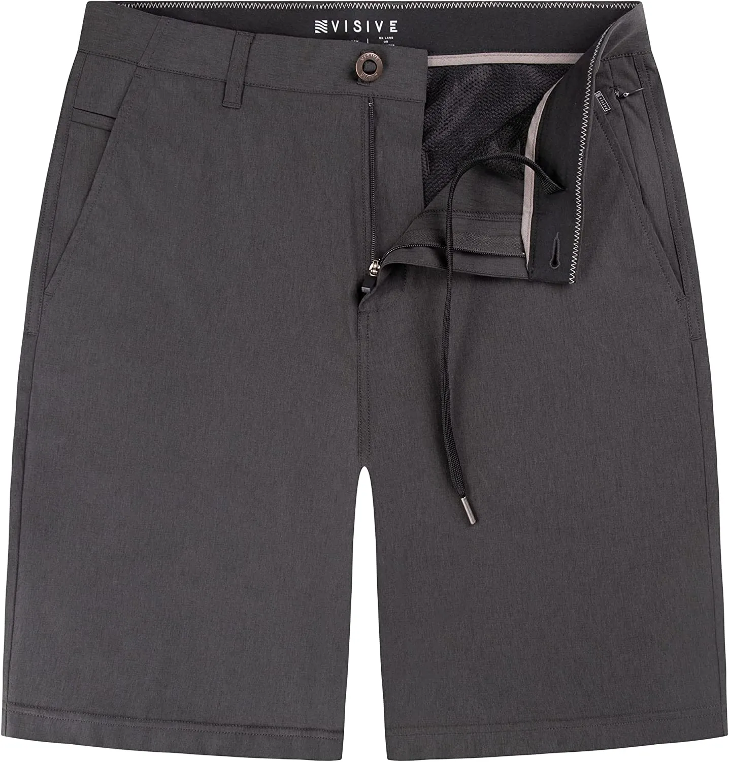 Alpha Mens Hybrid Shorts - Yarn Dye Black