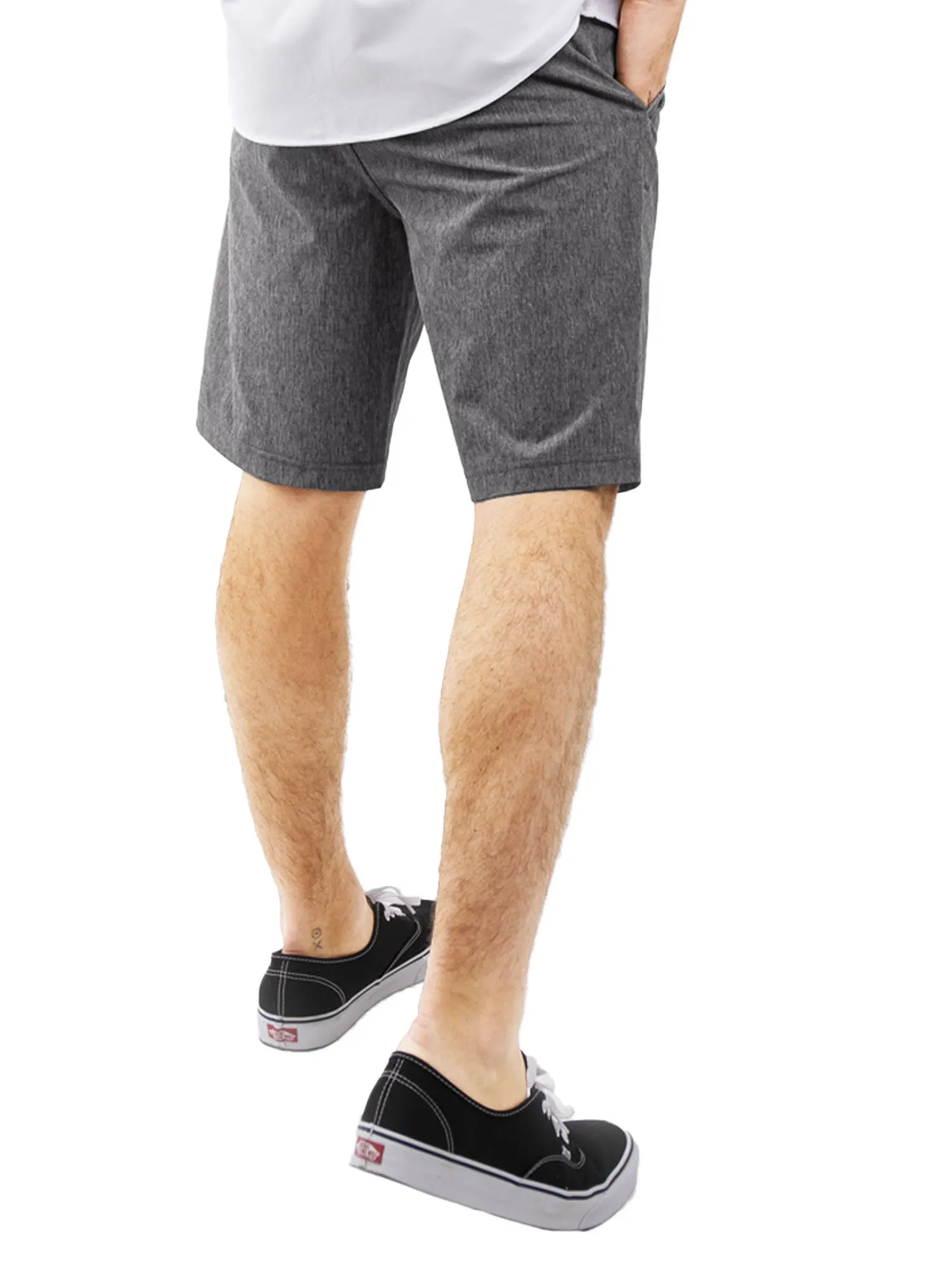 Alpha Mens Hybrid Shorts - Yarn Dye Black