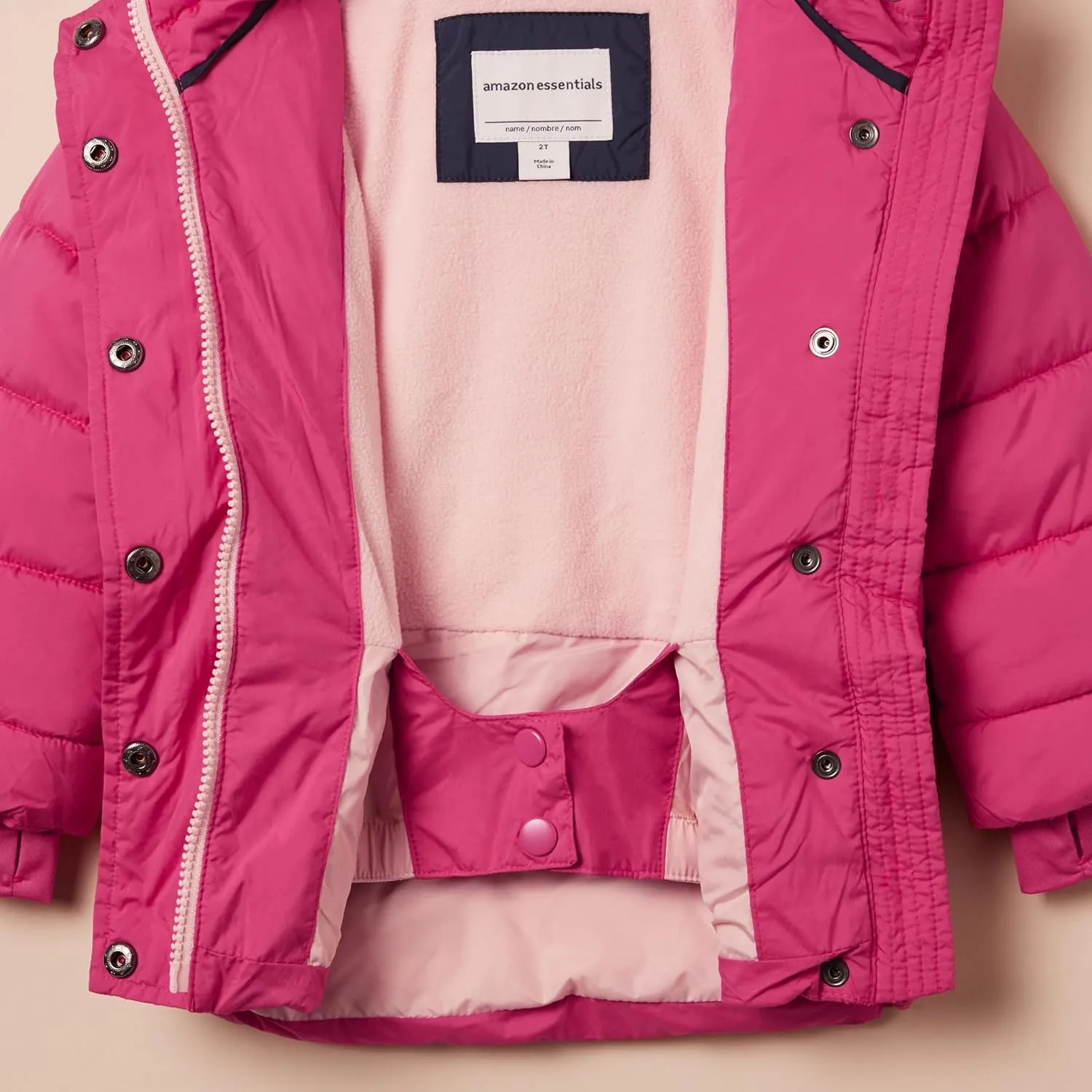 Amazon Essentials Girls and Toddlers' Heavyweight Hooded Puffer Jacket
