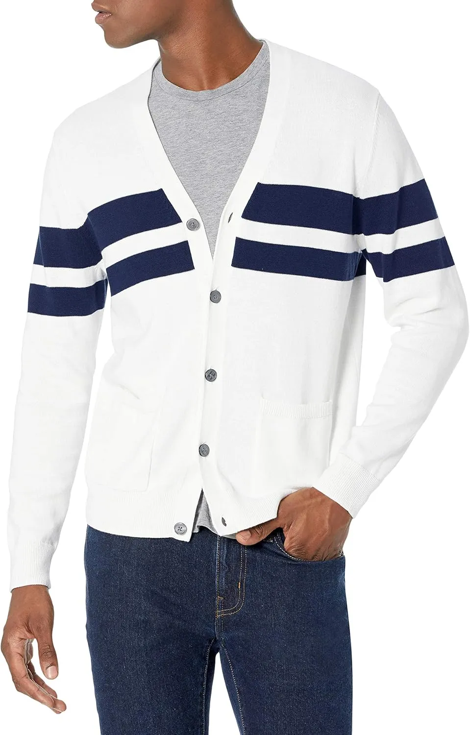 Amazon Essentials Men's Cotton Cardigan Sweater