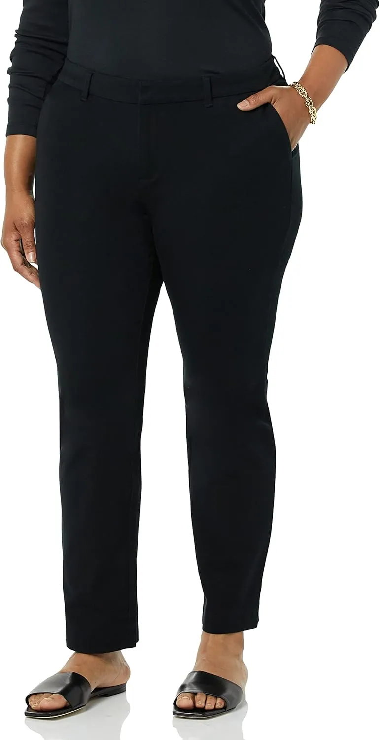 Amazon Essentials Women's Bi-Stretch Full Length Straight Leg Pant