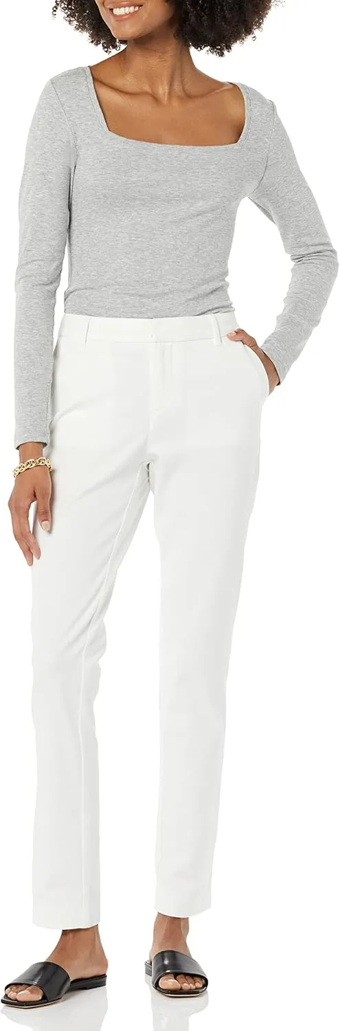 Amazon Essentials Women's Bi-Stretch Full Length Straight Leg Pant