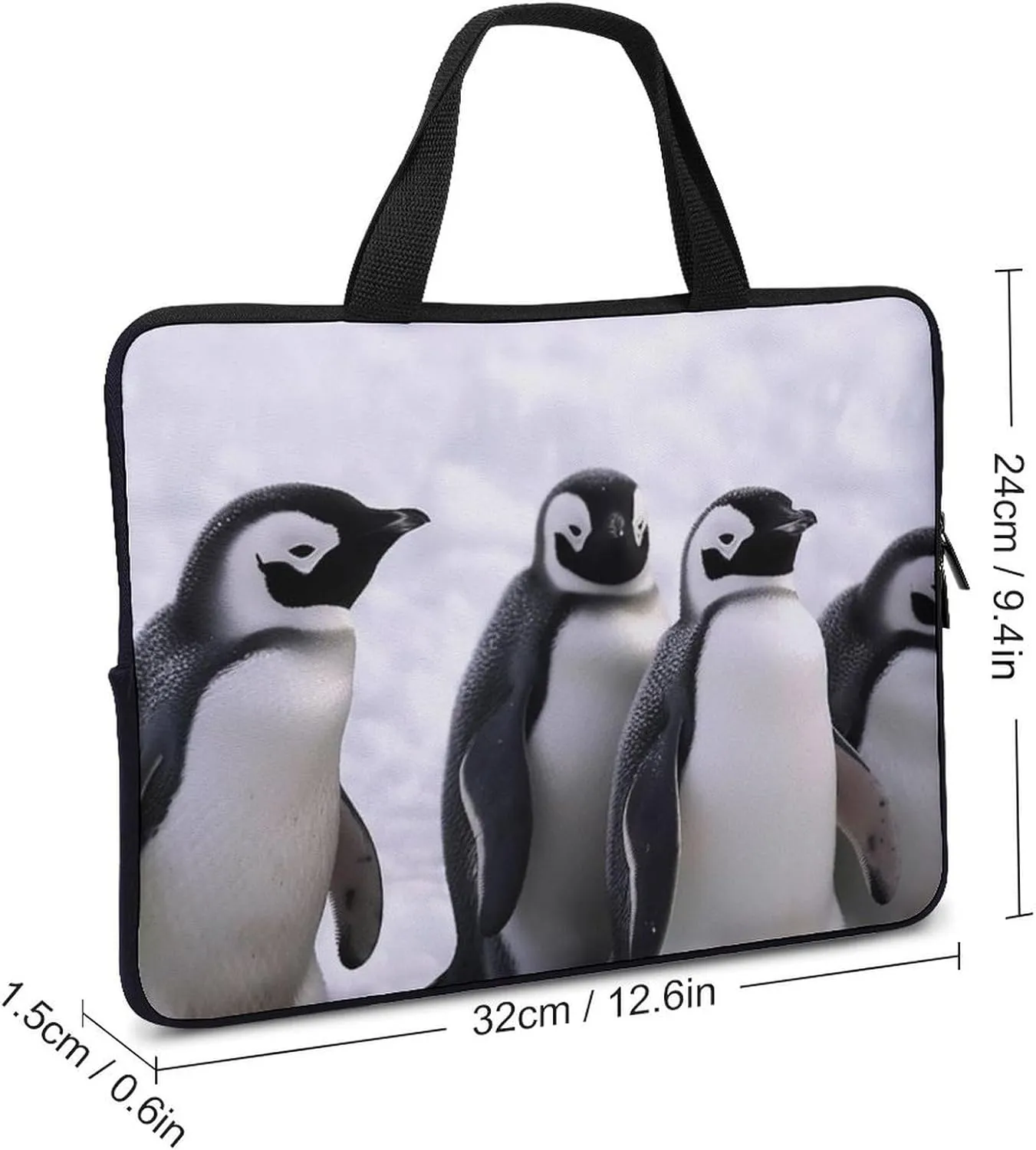 Animals And Snowfield Laptop Bag Durable Laptop Sleeve Water-Resistant Notebook Bag for Computer Or Tablet