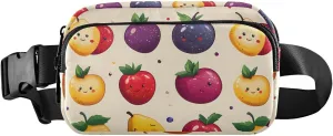 Anime Fruits Fanny Pack Water Resistant, Women Men Waist Pack Sling Bag Purse for Travel Hiking