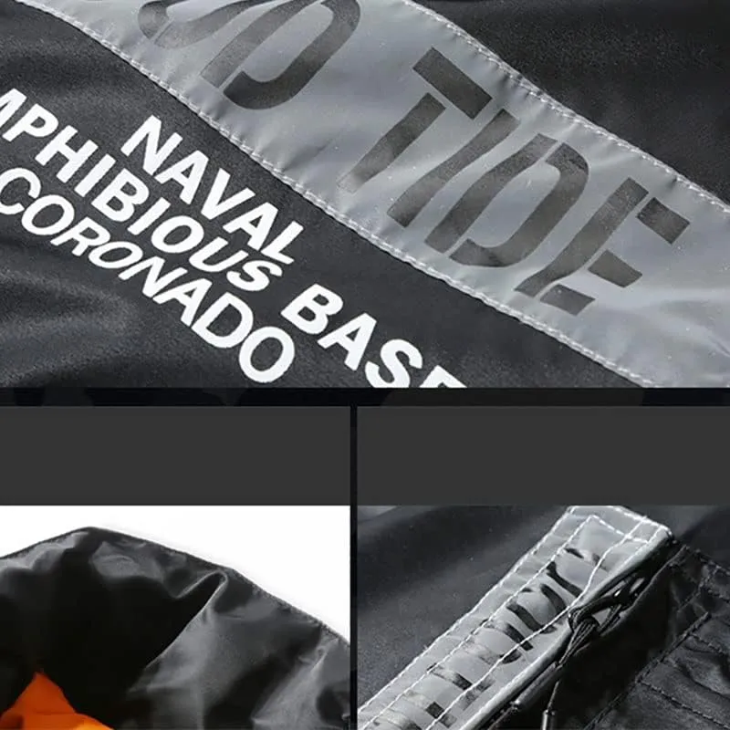 Aoleaky Military Bomber Jacket Spring-Autumn Multi-Pocket Windbreaker,Air Force Combat Style