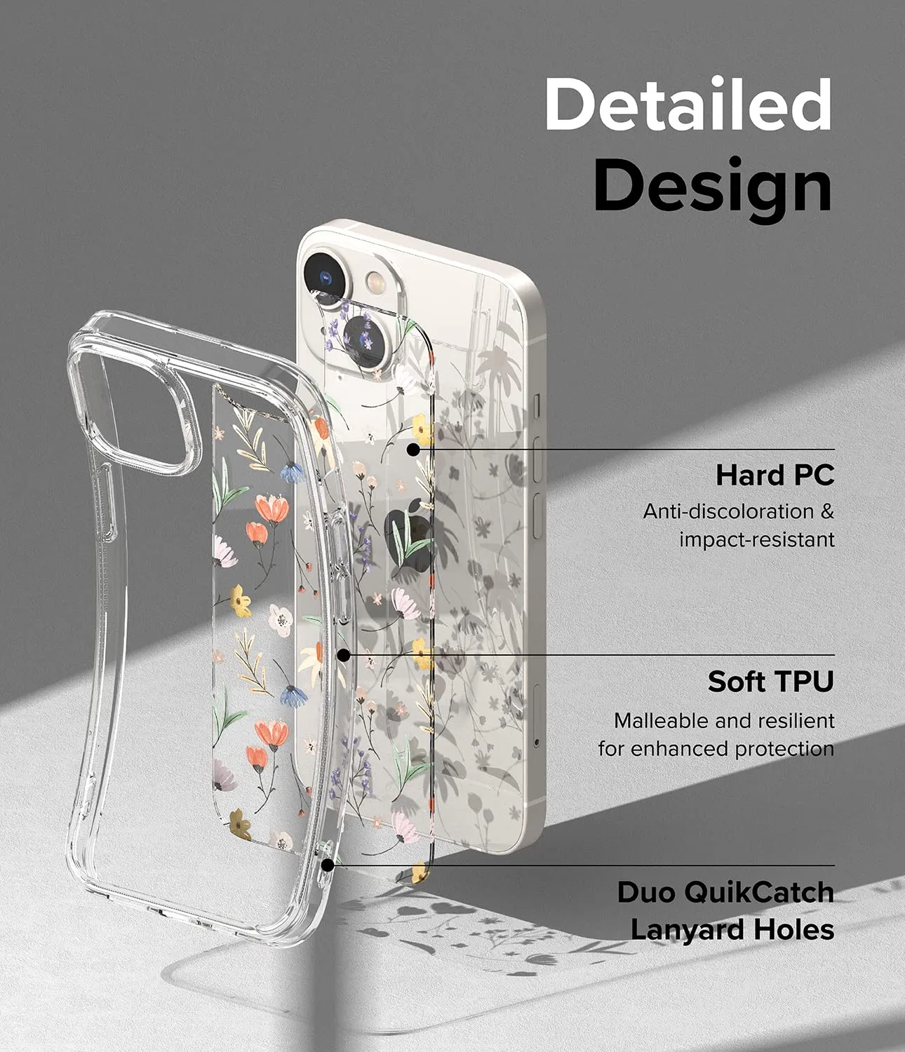 Apple iPhone 14 Back Cover Case | Fusion Design - Dry Flowers