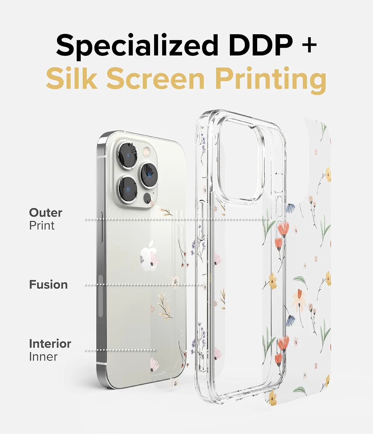 Apple iPhone 14 Pro Max Back Cover Case | Fusion Design - Dry Flowers