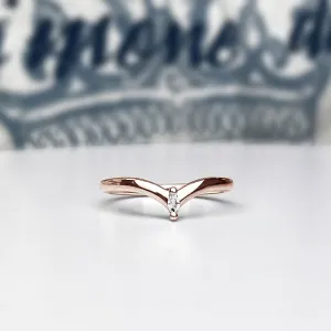 Aria Marquise Diamond Ring · Rose Gold · 2mm · .03ct
