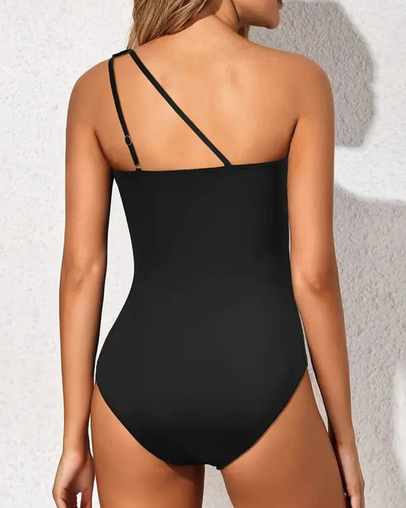 Asymmetrical One-Piece Swimsuit