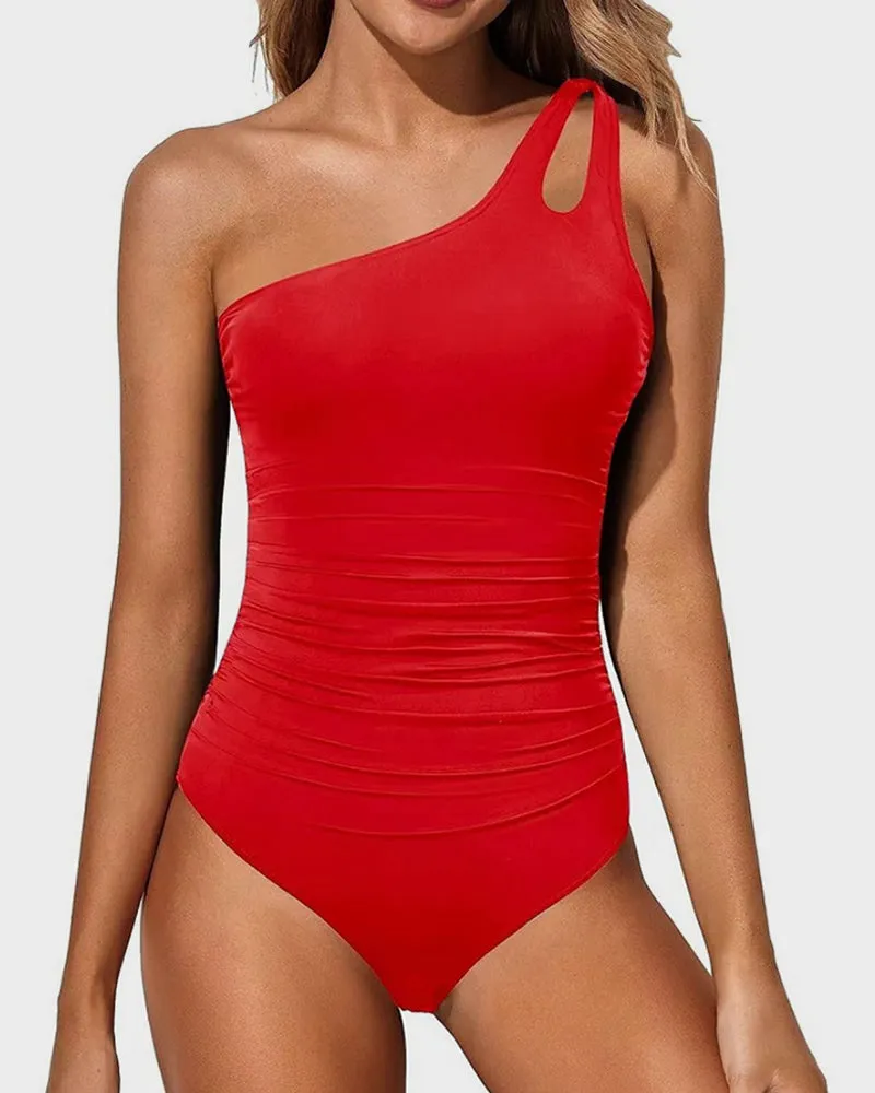 Asymmetrical One-Piece Swimsuit