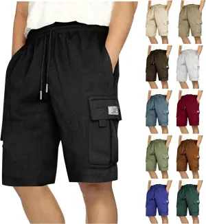 Athletic Shorts for Men Knee Length Cargo Pants High Waisted Bermuda Pants Hiking Cargo Shorts with Pockets 2025