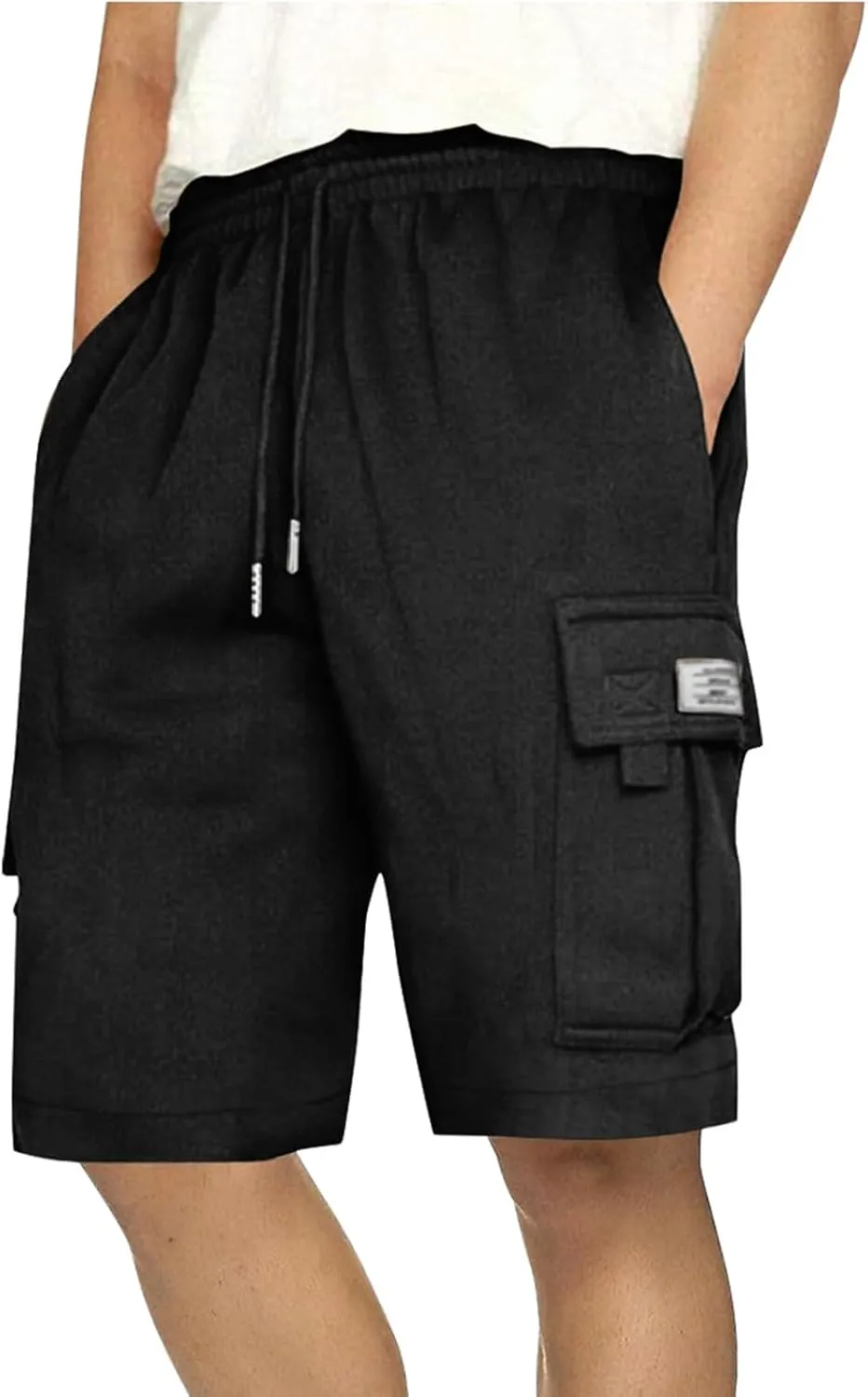 Athletic Shorts for Men Knee Length Cargo Pants High Waisted Bermuda Pants Hiking Cargo Shorts with Pockets 2025