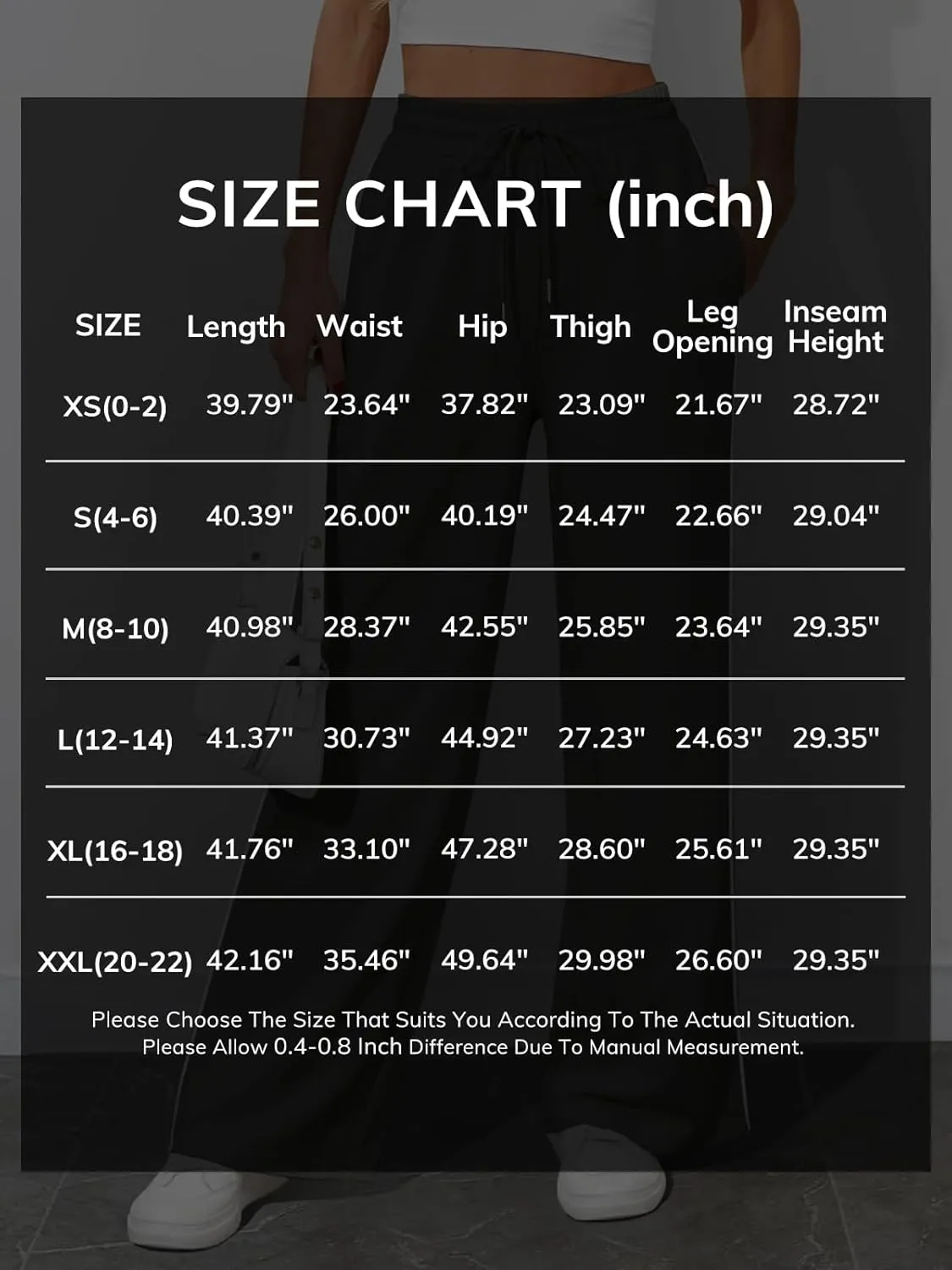 ATHMILE Womens Wide Leg Sweatpants Baggy Sweat Pants with Pockets High Waisted Track Drawstring Fashion Joggers