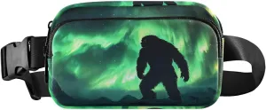 Aurora Sasquatch Fanny Pack Water Resistant Waist Pack Sling Bag Purse for Women Men Travel Hiking