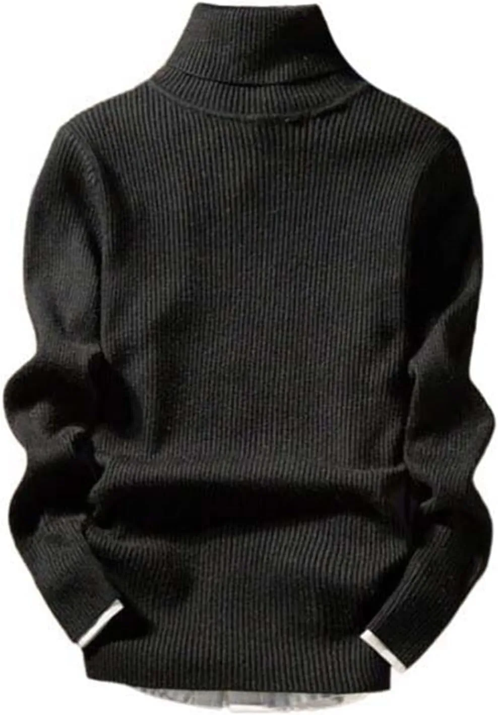 Autumn Winter Men's Turtleneck Sweater Solid Knitted Pullovers Men Slim Fit Casual Sweater Long Sleeve Knitwear