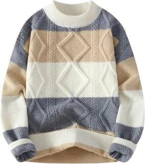 Autumn Winter Trend Thickened Warm Knitwear Men's Casual Loose Sweater Men