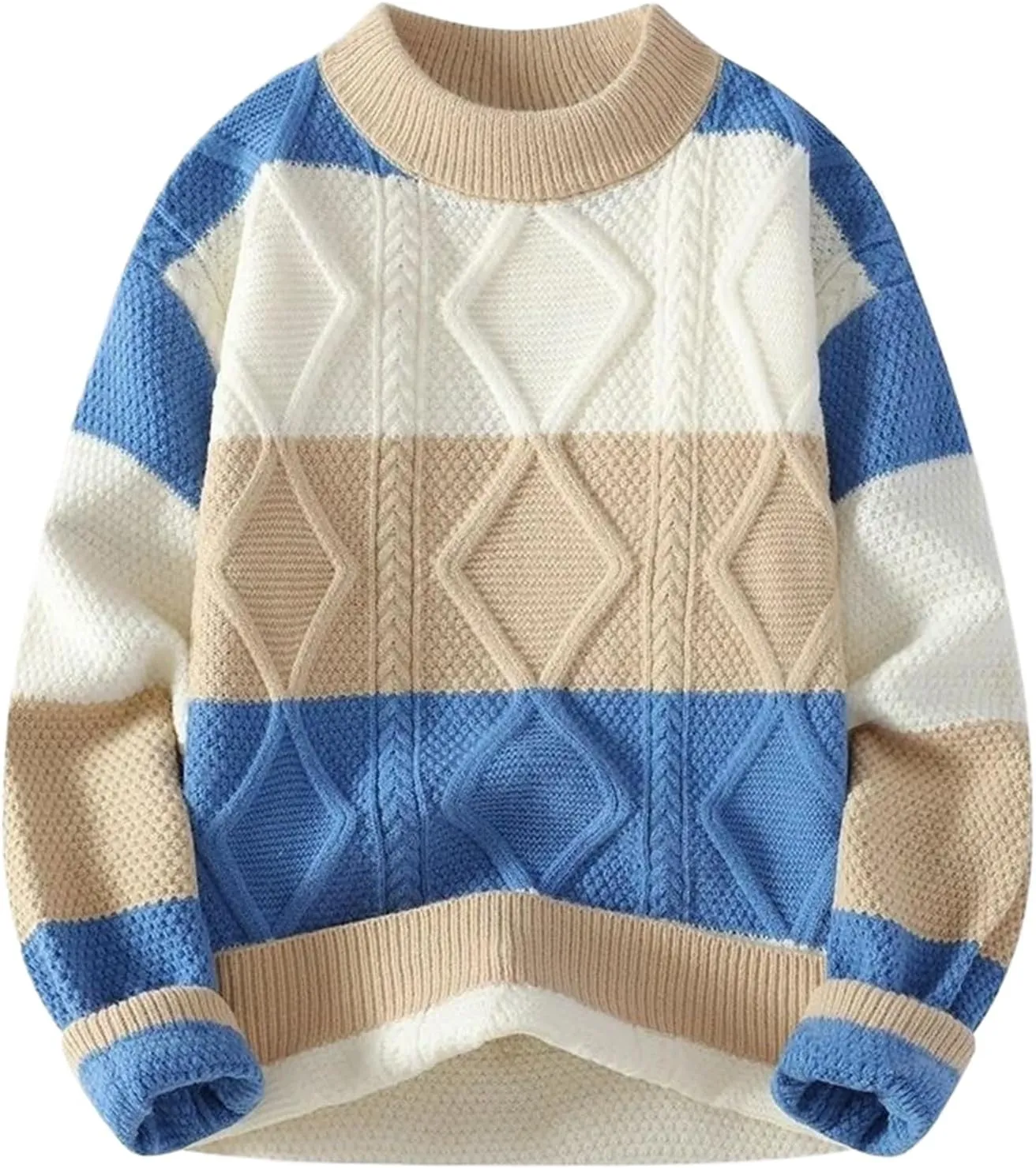 Autumn Winter Trend Thickened Warm Knitwear Men's Casual Loose Sweater Men