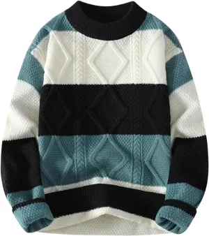 Autumn Winter Trend Thickened Warm Knitwear Men's Casual Loose Sweater Men