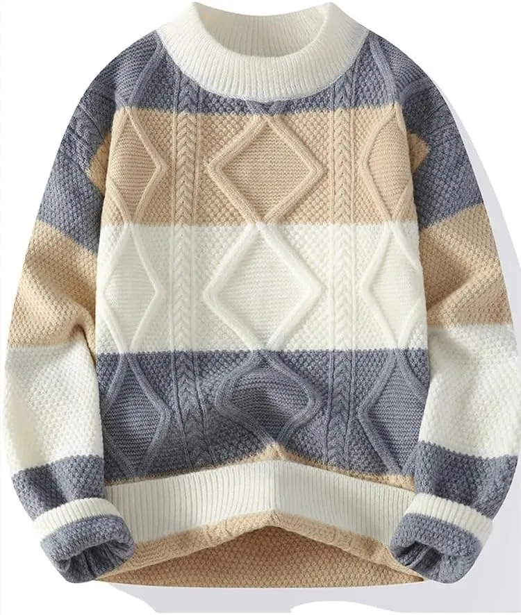 Autumn Winter Trend Thickened Warm Knitwear Men's Casual Loose Sweater Men