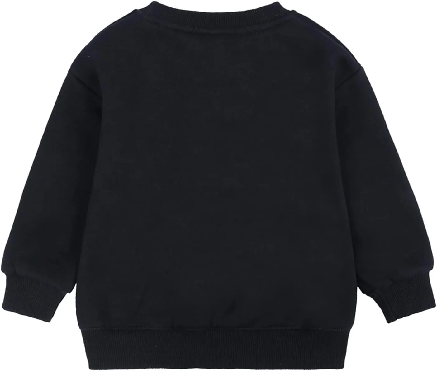 Baby Boys Girls Fleece Sweatshirt Crewneck Solid Cotton Pullover Newborn Infant Warm Basic Sweatshirt Fall Winter Top