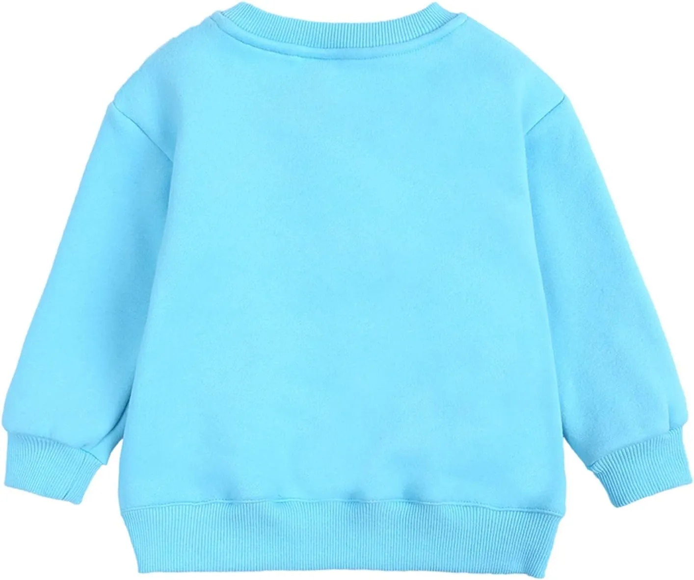 Baby Boys Girls Fleece Sweatshirt Crewneck Solid Cotton Pullover Newborn Infant Warm Basic Sweatshirt Fall Winter Top