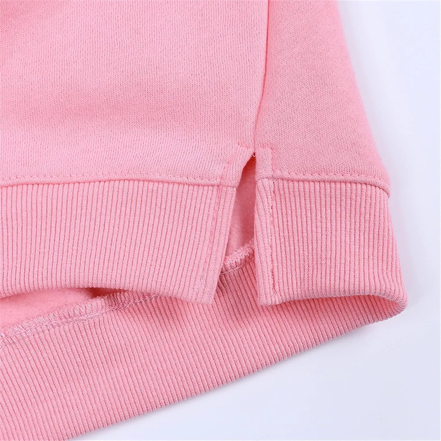 Baby Boys Girls Fleece Sweatshirt Crewneck Solid Cotton Pullover Newborn Infant Warm Basic Sweatshirt Fall Winter Top