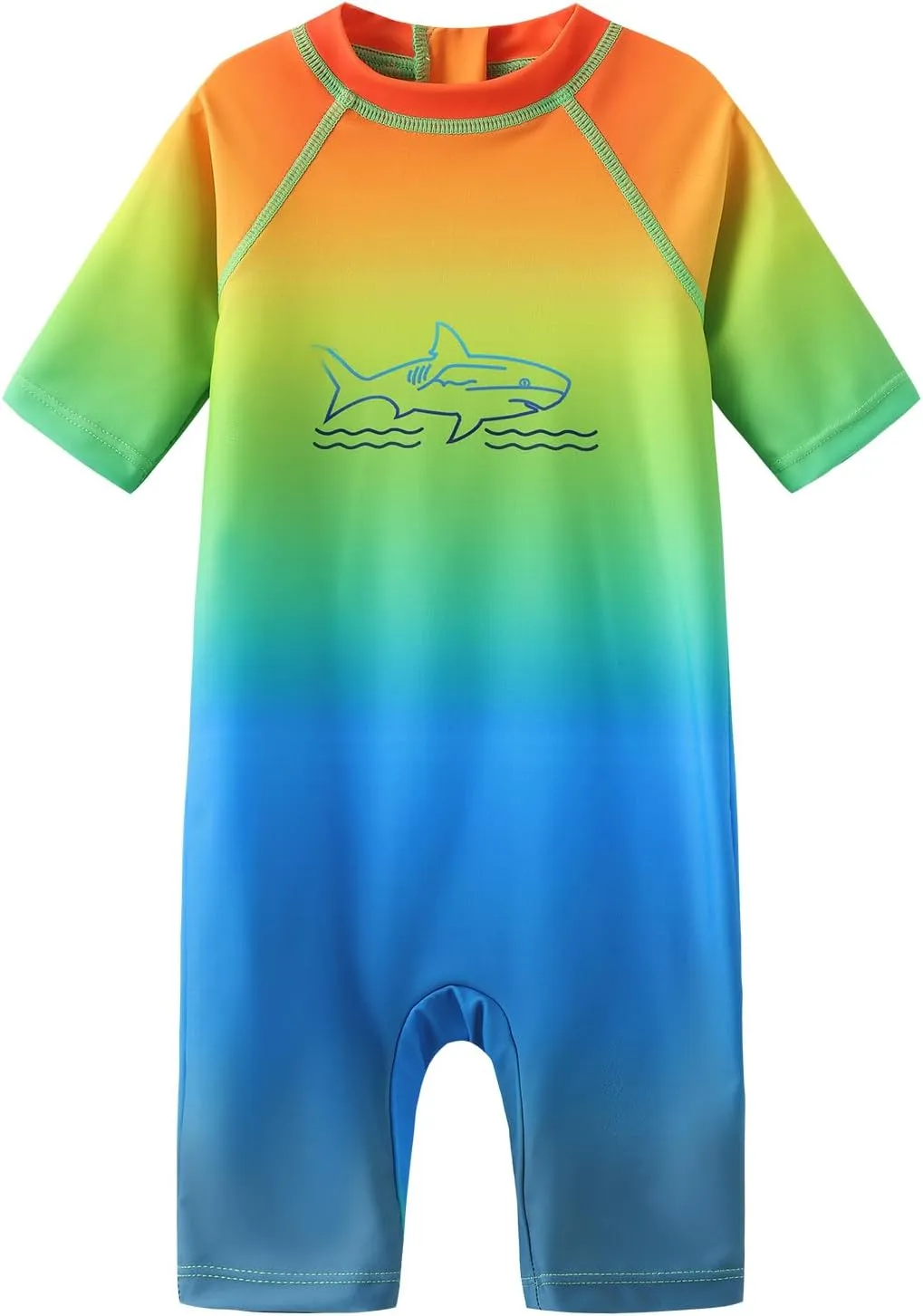 Baby Boys One Piece Rash Guard Swimsuits for Toddler Boys Short Sleeve Sunsuits Sun Protective Bathing Suits Beach Swimwear