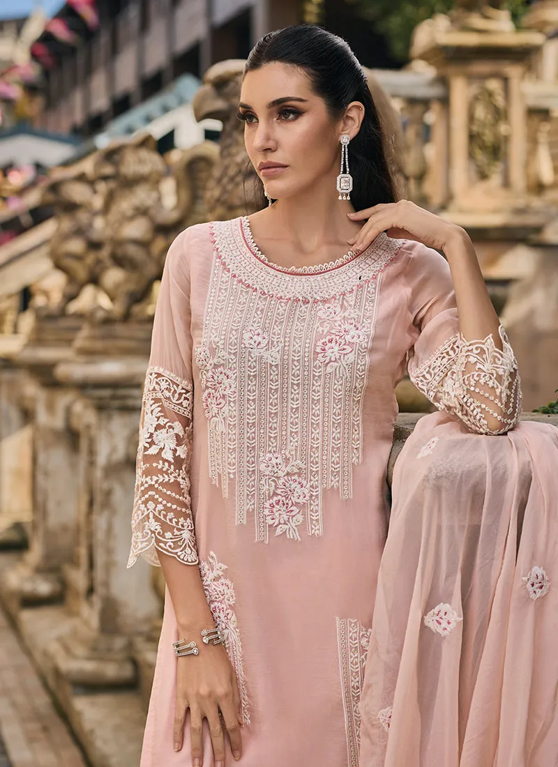 Baby Pink Multi Embroidery Traditional Salwar Suit